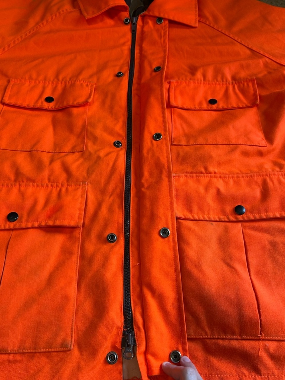 Winchester Blaze Orange Hunting Jacket w Camo Liner Mens M - Picture 12 of 16